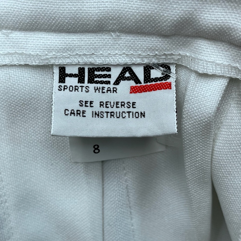 VTG Head Sports Wear White Pleated Tennis Skirt Womens Size 8 Y2K Athletic Mini - Picture 3 of 8